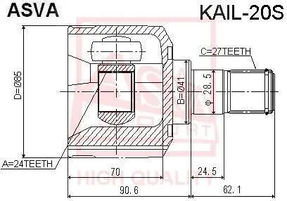 Автозапчасть ASVA KAIL20S