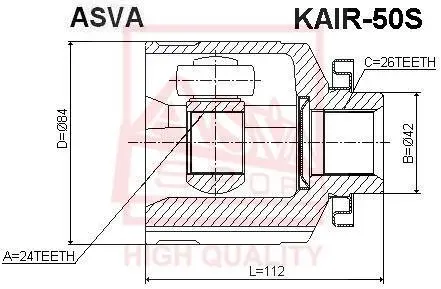 Автозапчасть ASVA KAIR50S
