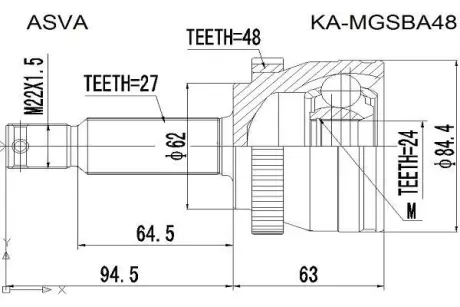 Автозапчасть ASVA KAMGSBA48