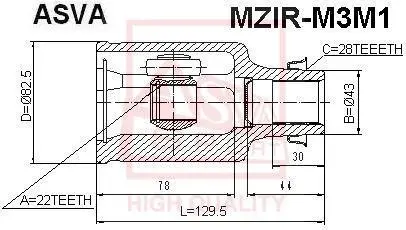 Автозапчасть ASVA MZIRM3M1