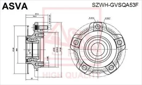 Автозапчасть ASVA SZWHGVSQA53F