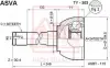 ШРУС НАРУЖНиЙ 24x59x30 (TOYOTA LAND CRUISER 100 HD ASVA TY303 (фото 1)