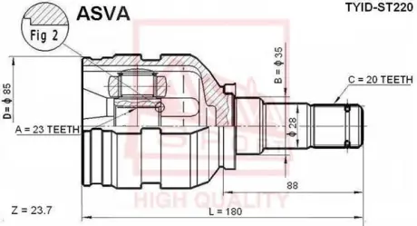 Автозапчасть ASVA TYIDST220