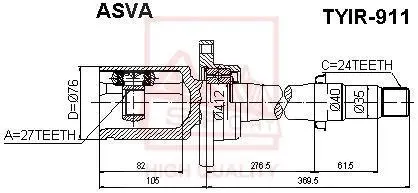 Автозапчасть ASVA TYIR911