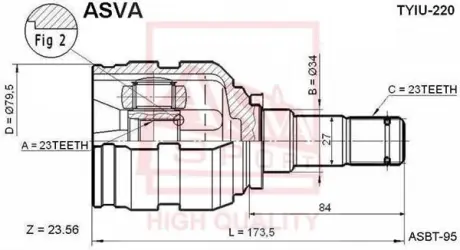 Автозапчасть ASVA TYIU220