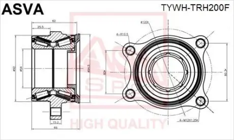 Автозапчасть ASVA TYWHTRH200F