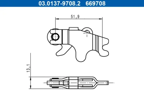 Распорка тормозных колодок ATE 03013797082