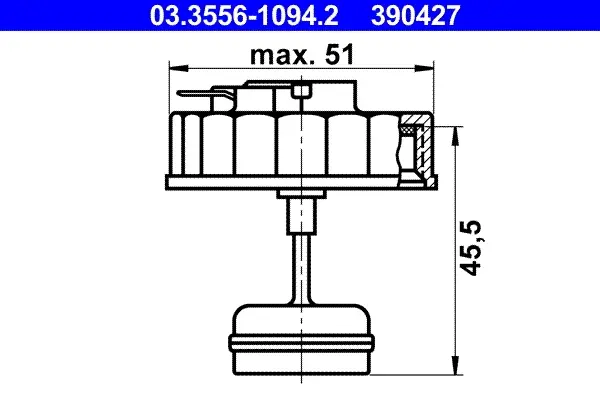 Кришка бачка гальмівної рідини ATE 03355610942 (фото 1)