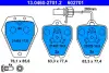 Комплект тормозных колодок, дисковый тормоз ATE 13046027012 (фото 1)