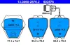 Комплект тормозных колодок, дисковый тормоз ATE 13046028762 (фото 1)
