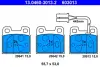 Комплект тормозных колодок, дисковый тормоз ATE 13046030132 (фото 1)
