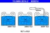 Комплект тормозных колодок, дисковый тормоз ATE 13046030142 (фото 1)