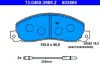 Комплект тормозных колодок, дисковый тормоз ATE 13046039692 (фото 1)