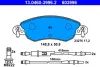 Комплект тормозных колодок, дисковый тормоз ATE 13046039962 (фото 1)