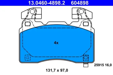 Тормозные колодки Ceramic ATE 13046048982