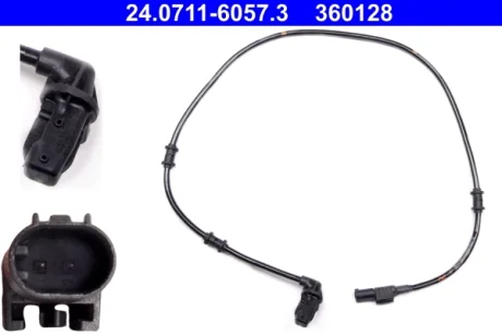 Датчик ABS передн прав MERCEDES M (W163) 2.7D-5.0 02.98-06.05 ATE 24071160573