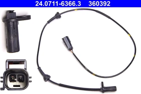 Датчик ABS передн лів VOLVO XC90 I 2.4D-4.4 06.02-12.14 ATE 24071163663