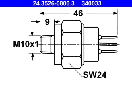 Brake light switch. Выключатель стоп сиганала ATE 24352608003