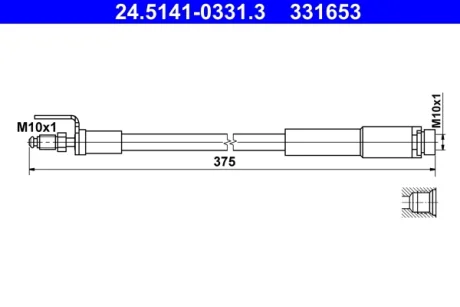 Шланг гальмівний ATE 24514103313