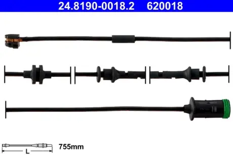 Сигнализатор, износ тормозных колодок ATE 24819000182