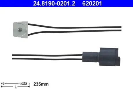 Сигнализатор, износ тормозных колодок ATE 24819002012