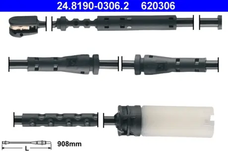 Датчик зносу гальмівних колодок (передніх) MINI Countryman/Paceman 10-16 (L=908mm) ATE 24819003062