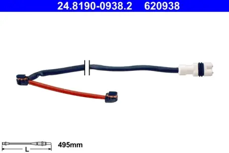 Сигнализатор, износ тормозных колодок ATE 24819009382