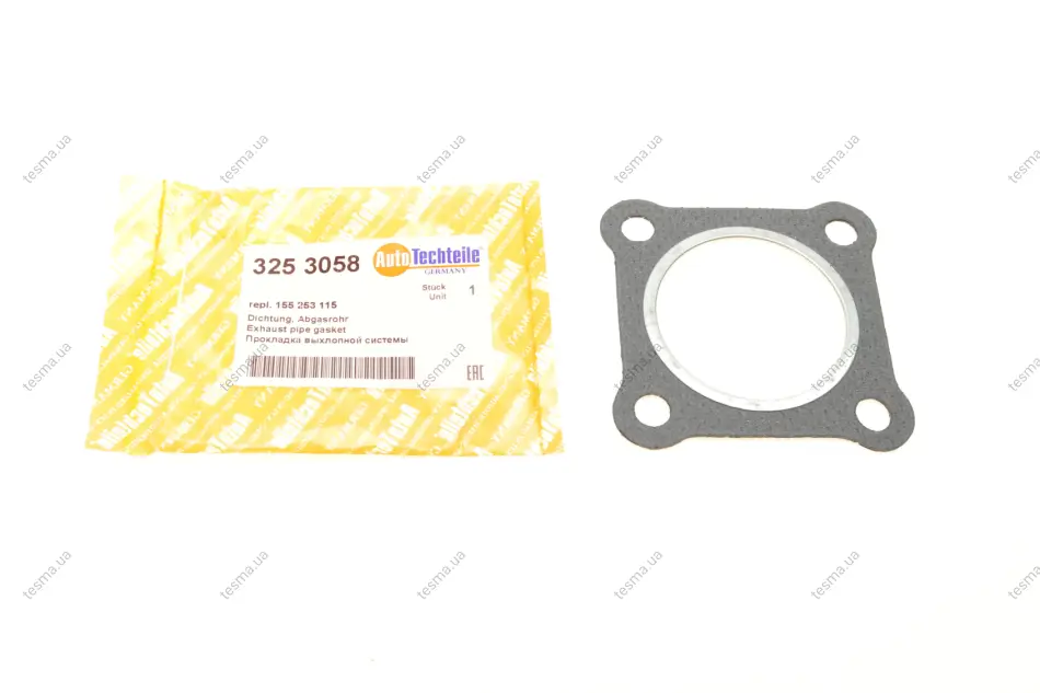 Прокладка труби вихлопної VW Caddy II 1.9 SDI 95-04 AUTOTECHTEILE 325 3058 (фото 1)