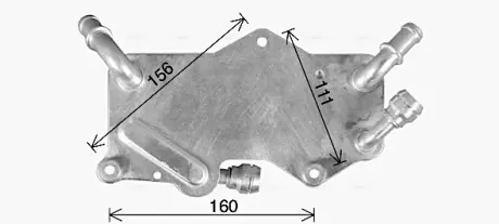 Радіатор масляний КПП Audi A6 (10-), A7 Sportback (10-) AVA AVA QUALITY COOLING AI3442