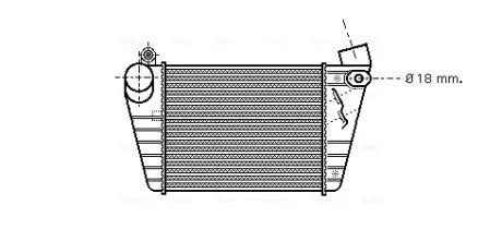 Інтеркулер Audi A3 (96-)/Seat Leon (02-)/Skoda Octavia (01-)/VW Golf (96-) 1.8T, 1.9 TDi AVA AVA QUALITY COOLING AI4185