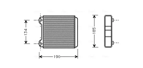 AVA AUDI Радіатор опалення A8 D2 2.5 TDI 97-, A8 D2 2.8 94-, A8 D2 3.3 TDI quattro 00-, 3.7 95- AVA QUALITY COOLING AI6183