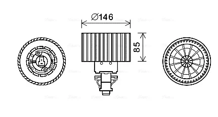 Вентилятор салону AUDI 100 C4 (1991) (вир-во AVA) AVA QUALITY COOLING AI8374