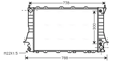 AVA AUDI Радіатор охолодження 100 2,8E V6 90-97 AVA QUALITY COOLING AIA2084