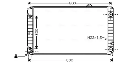 AVA AUDI Радіатор охолодження A8 94- AVA QUALITY COOLING AIA2099