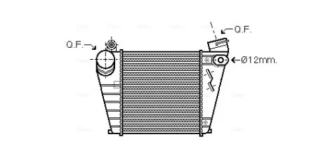 AVA VW Інтеркулер GOLF IV 1.9 00-, SKODA, AUDI, SEAT AVA QUALITY COOLING AIA4200