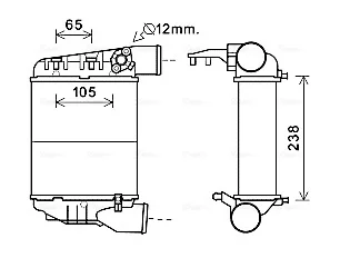 AVA Інтеркулер AUDI A4 B6 (2001) A4 1.8 T AUDI A4 B6 (2001) A4 1.8 T AVA QUALITY COOLING AIA4369