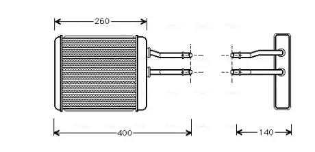 Теплообмінник, система опалення салону AVA QUALITY COOLING AL6072