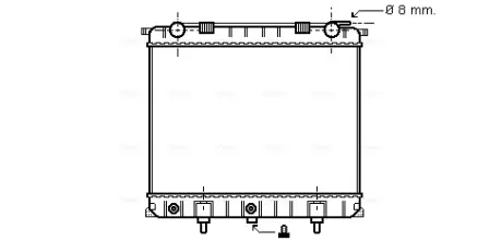 AVA LAND ROVER Радіатор охолодження двиг. Range Rover II 2.5D 94- AVA QUALITY COOLING AU2132