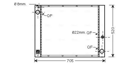 Радіатор, Система охолодження двигуна CLEVER FIT AVA QUALITY COOLING AU2183