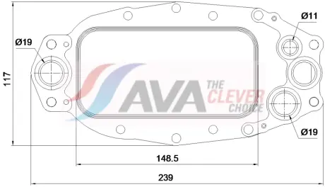 Охолоджувач оливи AVA QUALITY COOLING AU3365