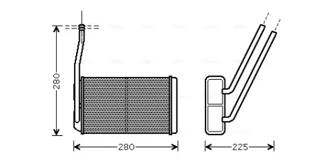 Теплообмінник, система опалення салону AVA QUALITY COOLING AU6177