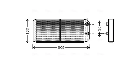 Теплообмінник, система опалення салону AVA QUALITY COOLING AU6180