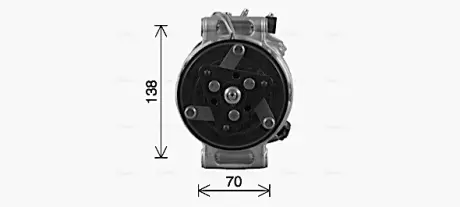 AVA LAND ROVER Компресор кондиціонера DISCOVERY IV 3.0 09-, RANGE ROVER SPORT I 3.0 09-, JAGUAR AVA QUALITY COOLING AUAK341