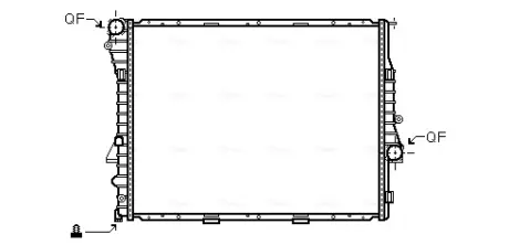 Радіатор, Система охолодження двигуна AVA QUALITY COOLING BW2274
