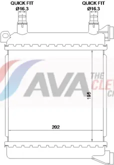 Радіатор, Система охолодження двигуна AVA QUALITY COOLING BW2656