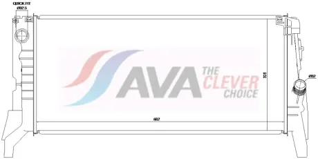 Радіатор, Система охолодження двигуна AVA QUALITY COOLING BW2657