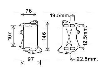 AVA BMW Оливний радіатор (без корпуса) 1 F20, 2, 3 F30, 4, 5 F10, X1 E84, X3 F25, X5 F15 2.0d AVA QUALITY COOLING BW3553