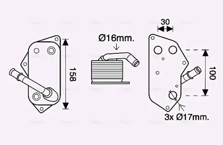 Радіатор масляний BMW (Ava) AVA QUALITY COOLING BW3558