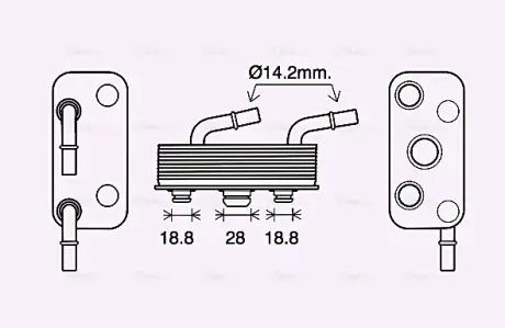 Радіатор масляний КПП BMW 3 E46 (98-) AVA AVA QUALITY COOLING BW3559