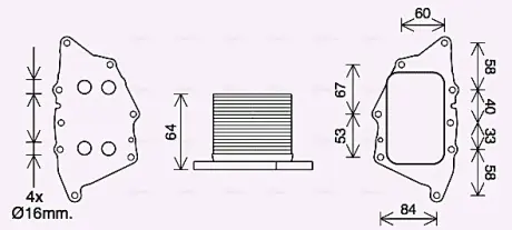 Радіатор масляний BMW 1 F20 (11-)/Mini Cooper (14-) 1.5i, 1.5D AVA AVA QUALITY COOLING BW3572